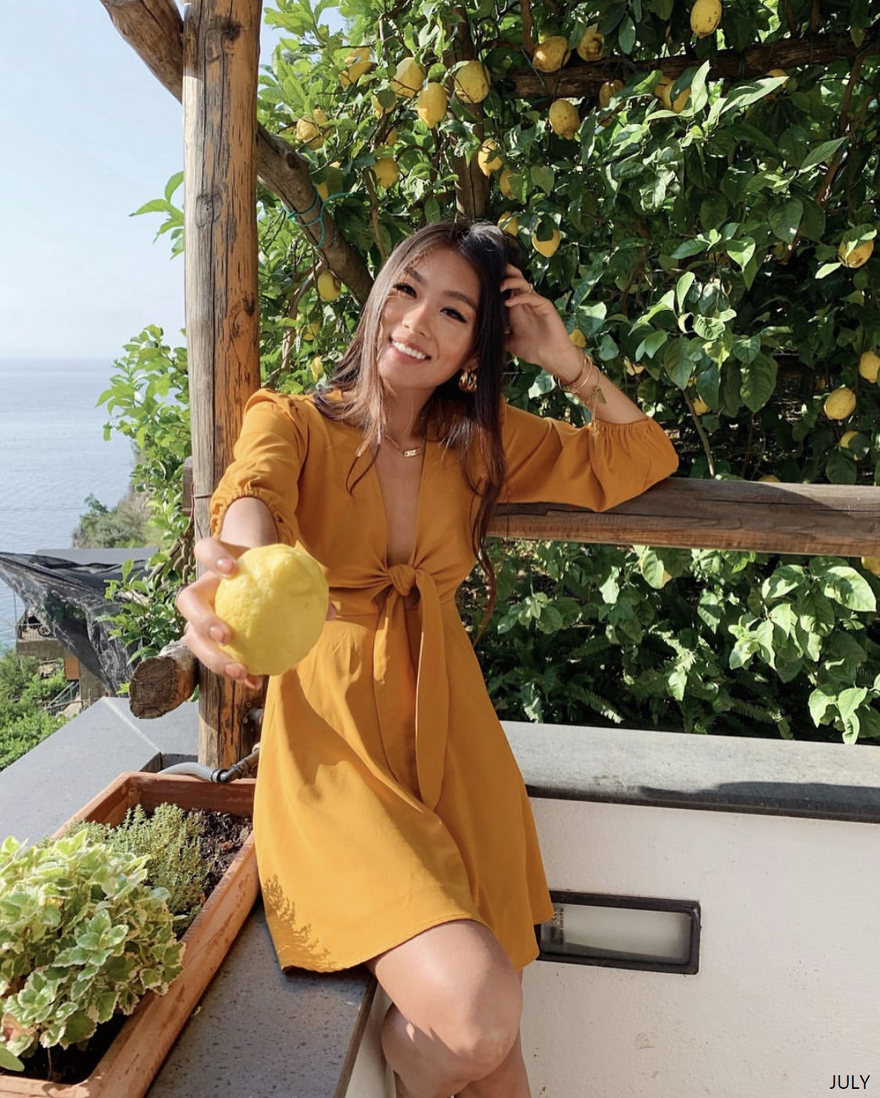 Đầm xòe tay lỡ cột nơ July dress - Đầm thiết kế tay phồng cột nơ - váy đi tiệc napubee