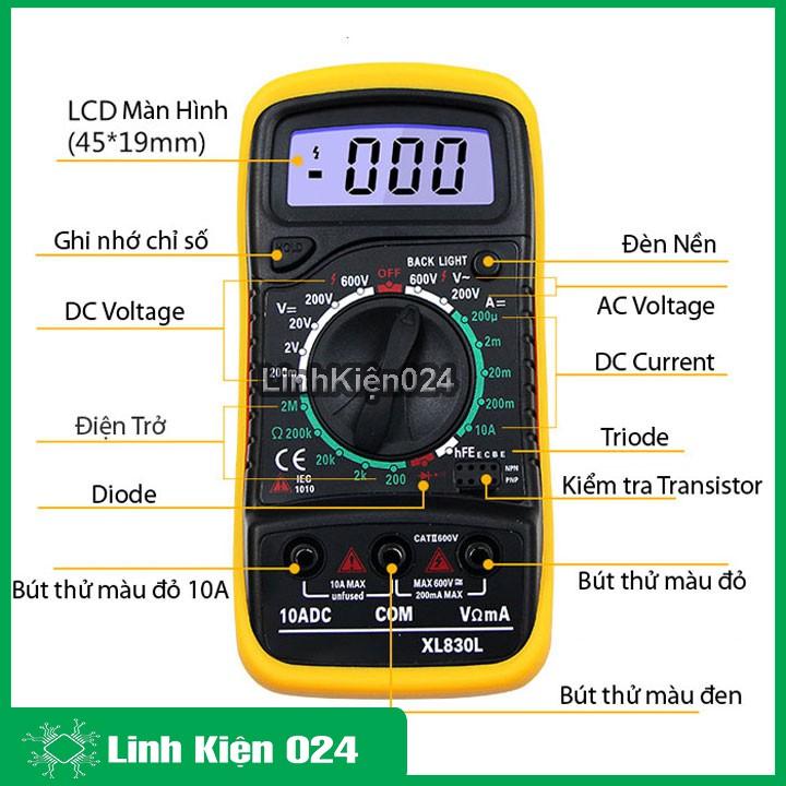 Đồng hồ đo điện XL830L, XL 830 nhỏ gọn (Có Sẵn Pin)