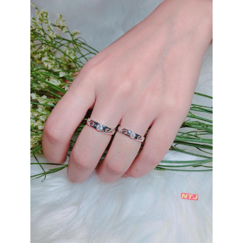 Nhẫn bạc đôi mẫu 06