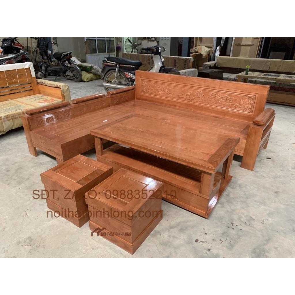 Bộ bàn ghế sofa phòng khách gỗ sồi Mỹ