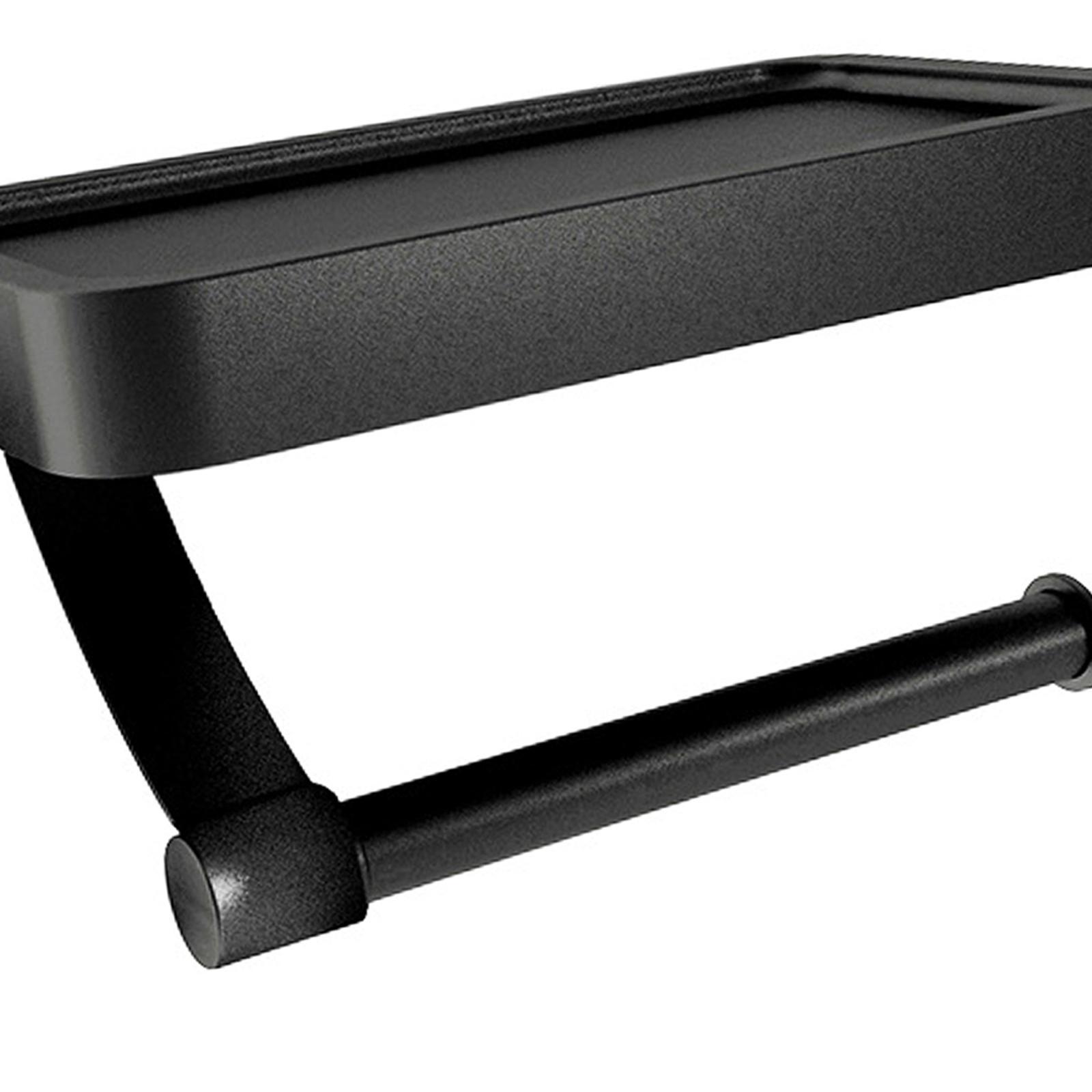 Paper Roll Holder Aluminum Shelf Multifunctional Toilet Roll Holder for Wall