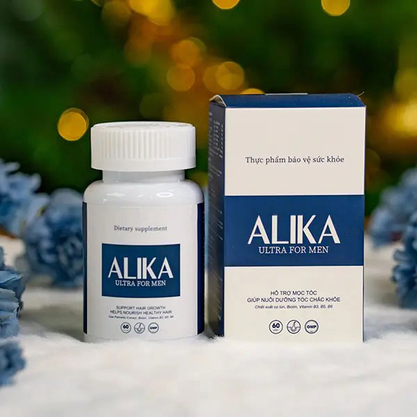 Viên uống Cho Nam Alika Ultra For Men, Giúp Ngăn Ngừa Rụng Tóc, Hỗ trợ Kích Thích Mọc Tóc, Đen Tóc,Tặng Mũ Trùm Tóc Ngẫu Nhiên