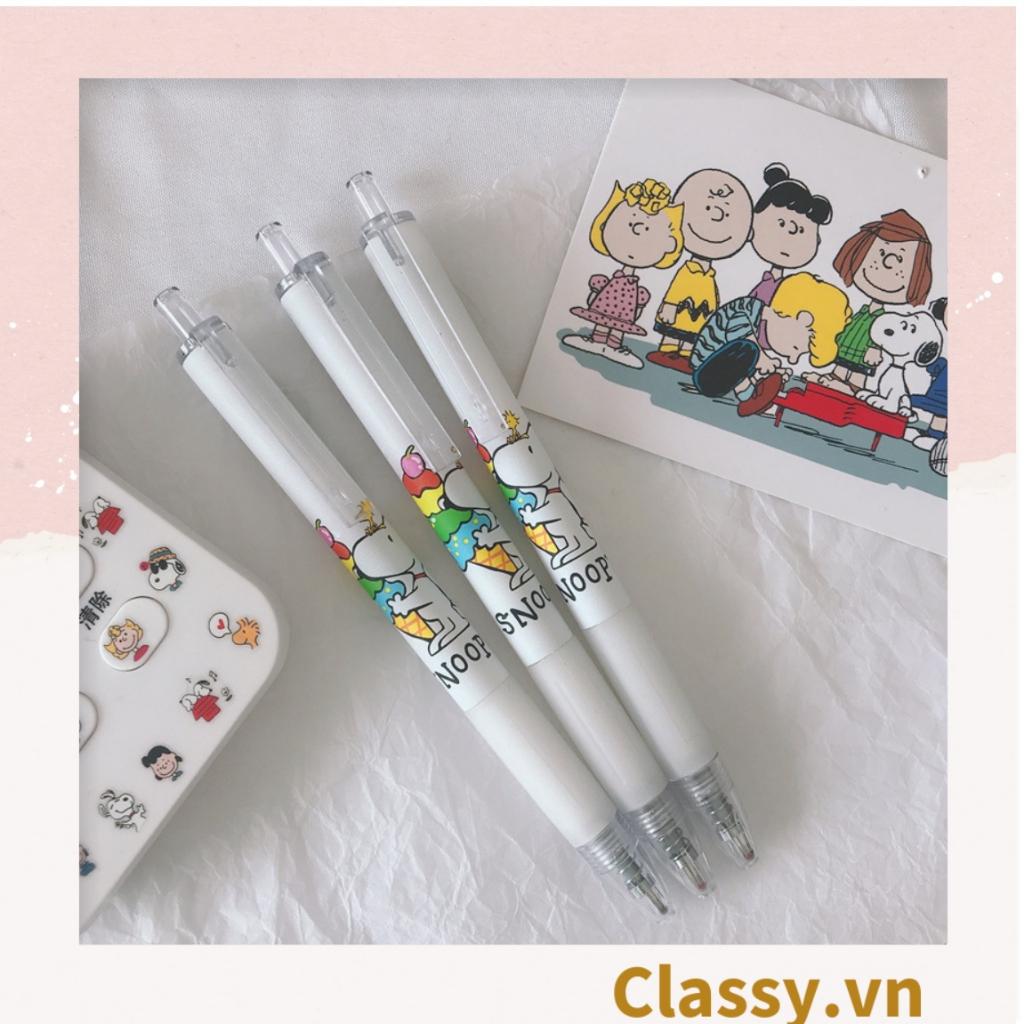 Bút bi Classy Mực Đen/Trắng Ngòi 0.5mm xây dựng phim hoạt hình cún Snoopy xinh tươi tiện tích Cho Văn Phòng PK1649