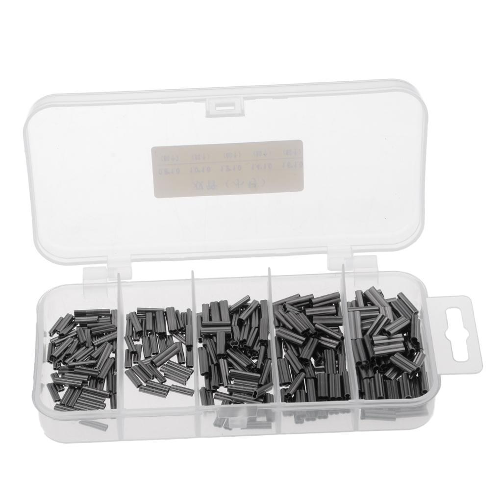 300pcs Double Barrel Crimp Sleeves Fishing Line Tube Connectors for Rigs Made of High Quality Copper Material Durable to use