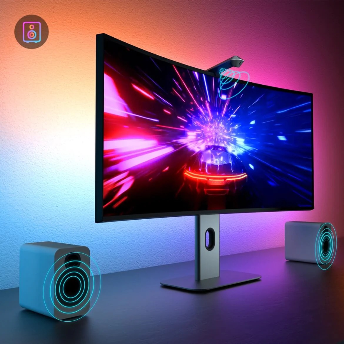 Đèn LED RGB Gaming Govee DreamView G1 Pro Gaming Light H604A | Đèn cho không gian chơi game, giải trí | Chuyển màu theo màn hình