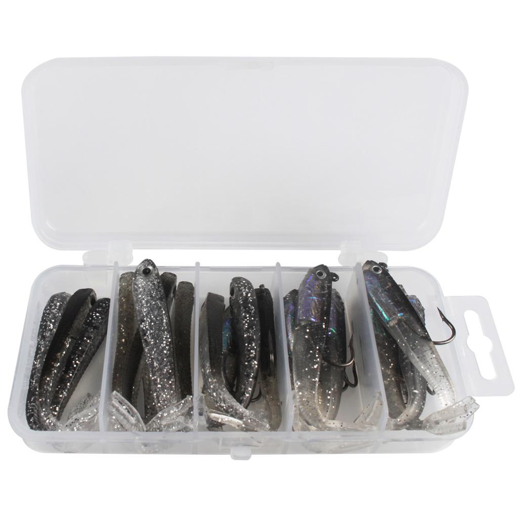 20pcs Soft Fishing Lure Tiddler Swimbait Artificial Bait Tackle Minnow,2 Sizes