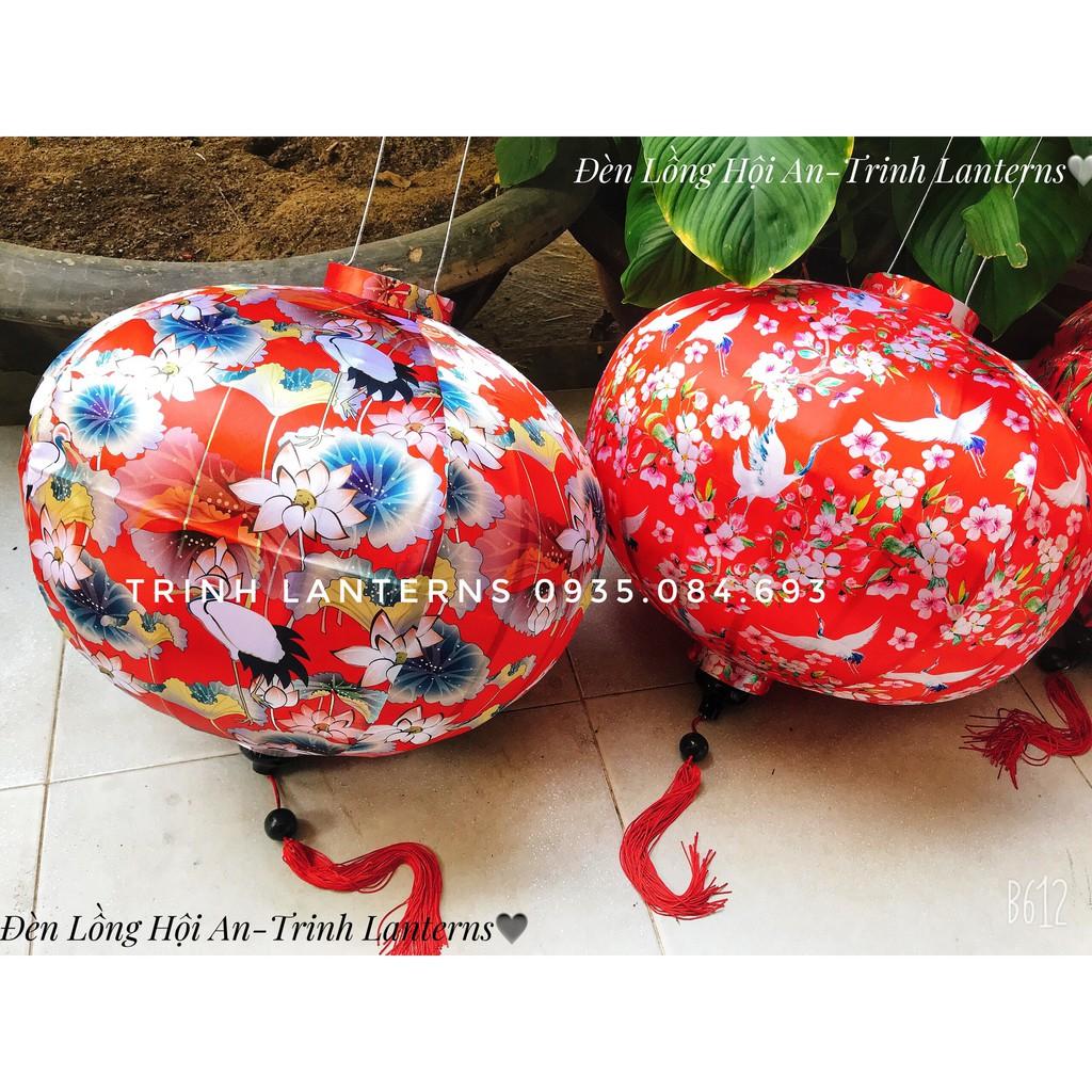 Đèn Lồng Phi Họa Tiết 3D Cực Bền Size 60CM. Tròn, Tỏi