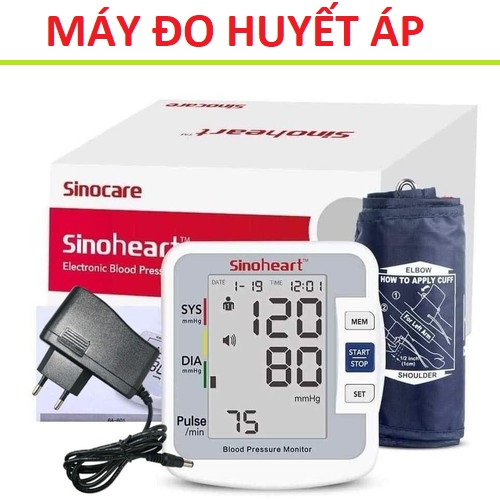 Máy đo huyết áp Sinocare thông minh tự động có giọng nói hướng dẫn tiếng việt