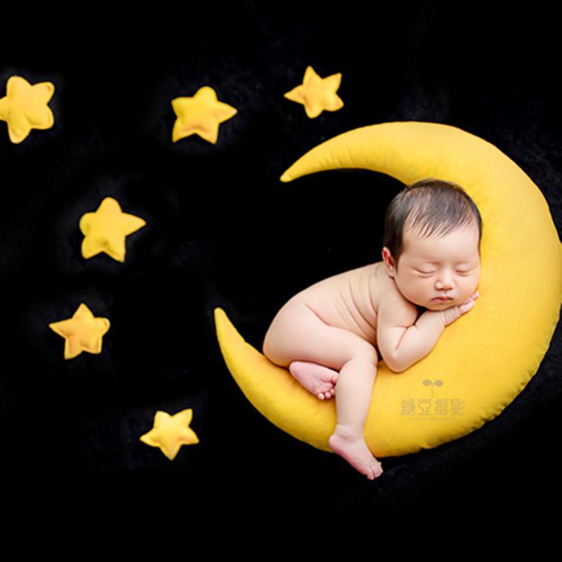 Fantasyland Sơ Sinh Đạo Cụ Chụp Ảnh Mặt Trăng-Hình Gối Với Ngôi Sao Full-Moon Chụp Ảnh Bé Yêu Phụ Kiện Sáng Tạo Đạo Cụ