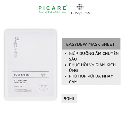 Mặt Nạ Easydew Rx Phục Hồi, Giảm Kích Ứng Post Laser Gel Dessing Mask Sheet