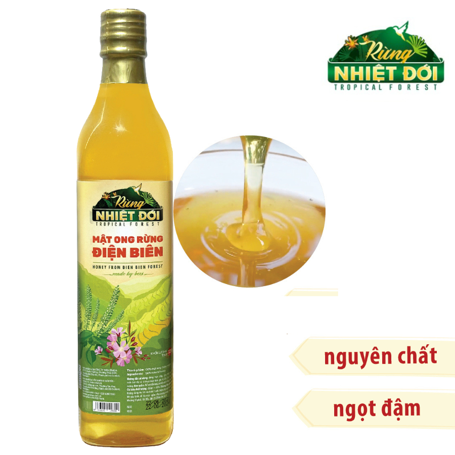 Combo Mua 3 chai Mật ong nguyên chất Rừng Điện Biên 720g tặng 1 chai Mật ong nguyên chất Rừng Nhiệt Đới 700g