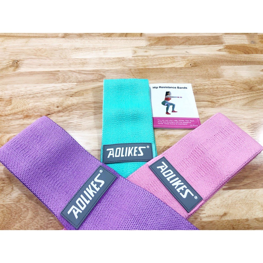 Bộ 3 dây kháng lực tập cơ mông đùi chân Hip Resistance bands Aolikes