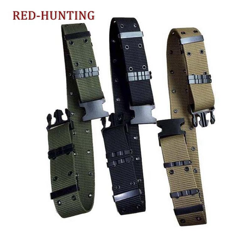 Nam Chiến Thuật Quân Đội Dây Unisex Bền Săn Bắn Gear Dây Lưng Ngoài Trời Tiện Ích Vòng Dây Có Thể Điều Chỉnh Hỗ Trợ