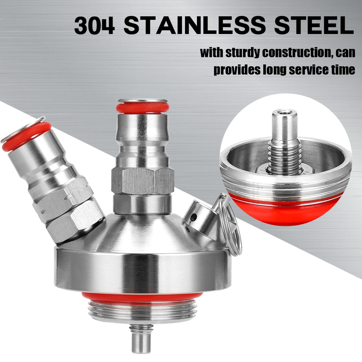 Mini Beer Keg 304 Stainless Steel Ball Lock Wine Tap Dispenser for 3.6L/5L/10L Homebrew Beer Tool