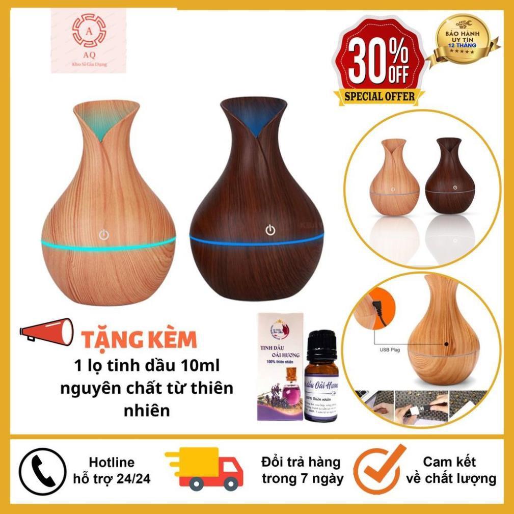 Máy Phun Sương Tạo Độ Ẩm, Khuếch Tán Tinh Dầu Vân Gỗ Cổ Cao