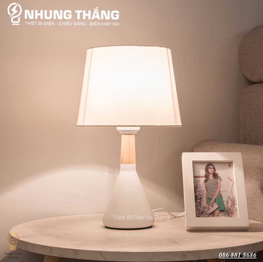 Đèn Ngủ Để Bàn DB-3052 - Kim Loại Cao Cấp - Kiểu Dáng Sang Trọng - Kèm Bóng Led