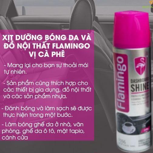 Bình Xịt Dưỡng Bóng Da Và Nội Thất Ô tô Hương vị Cà Phê - Flamingo F096