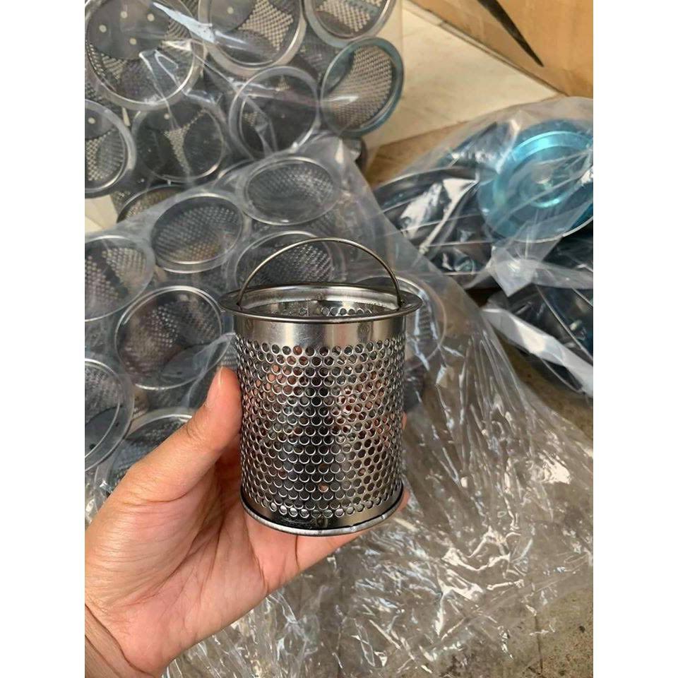 Combo Rọ Lọc Rác Và Nắp Đậy Chặn Rò Rỉ Nước Bồn Rửa Chén Bát Bằng Inox