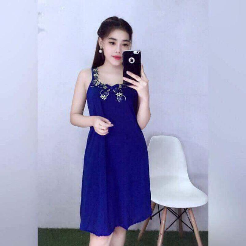 Đầm Thun Lạnh Loại 1 Ảnh Thật Size 40_55kg