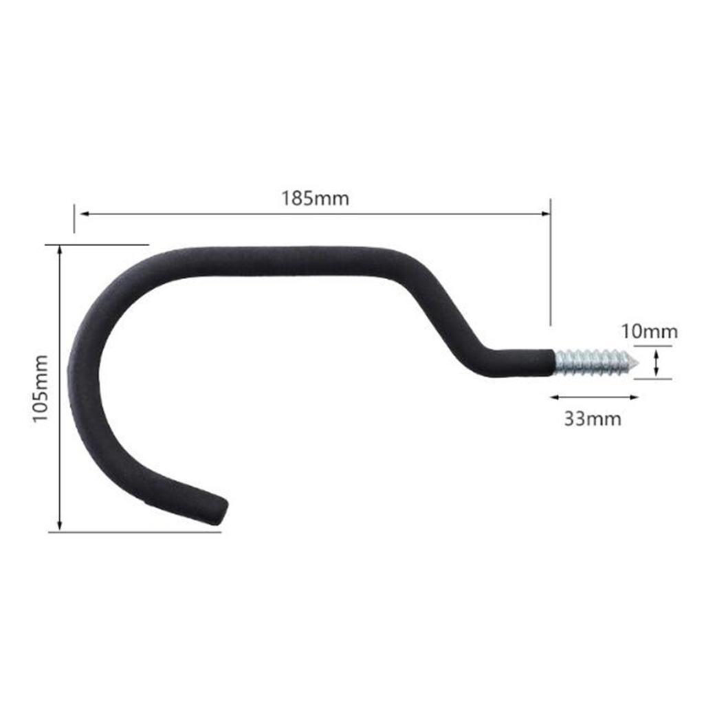 Black Wall Mounted Bike Hook Storage Brackets Garage Parking Racks