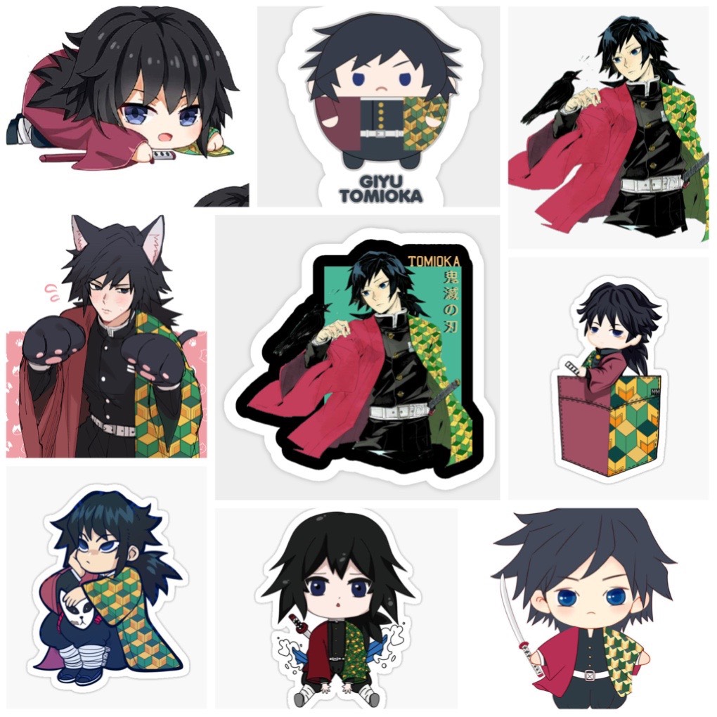 Set 30 Sticker Tomioka Giyuu-Kimetsu no Yaiba