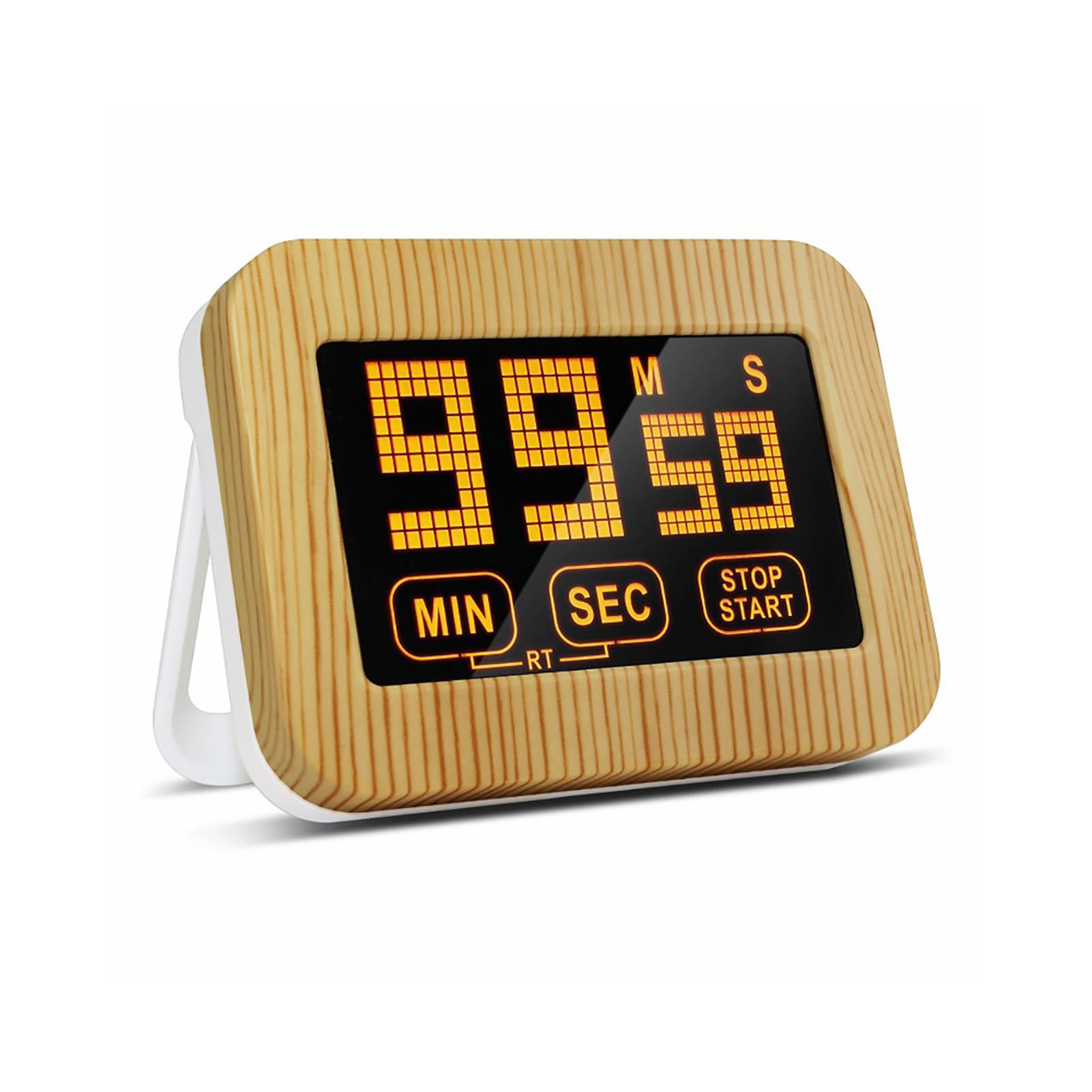 Digital Kitchen Timer Magnetic Countdown Clock Large Display Touchscreen Count Up and Down Timer with Retractable