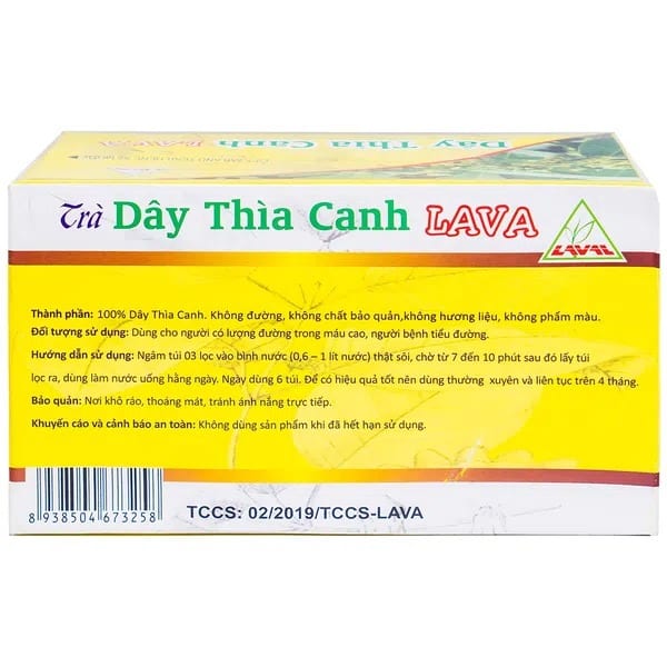 [Chính Hàng] Trà Dây Thìa Canh Lava Hộp 30 gói Hỗ trợ tiểu đường