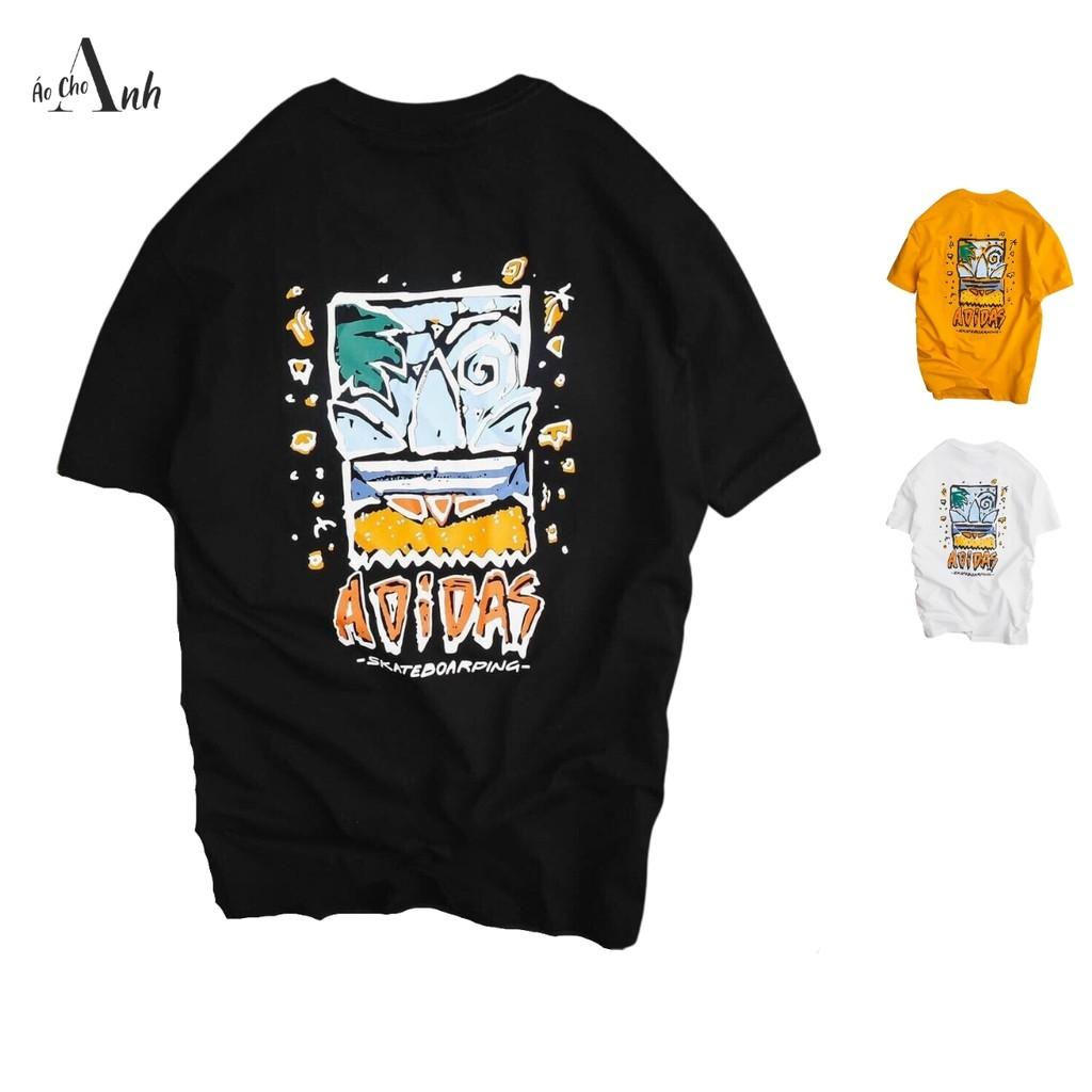 Áo thun nam trơn cổ tròn ngắn tay vải thun quảng châu họa tiết CUTE phong cách áo unisex trẻ trung - A109