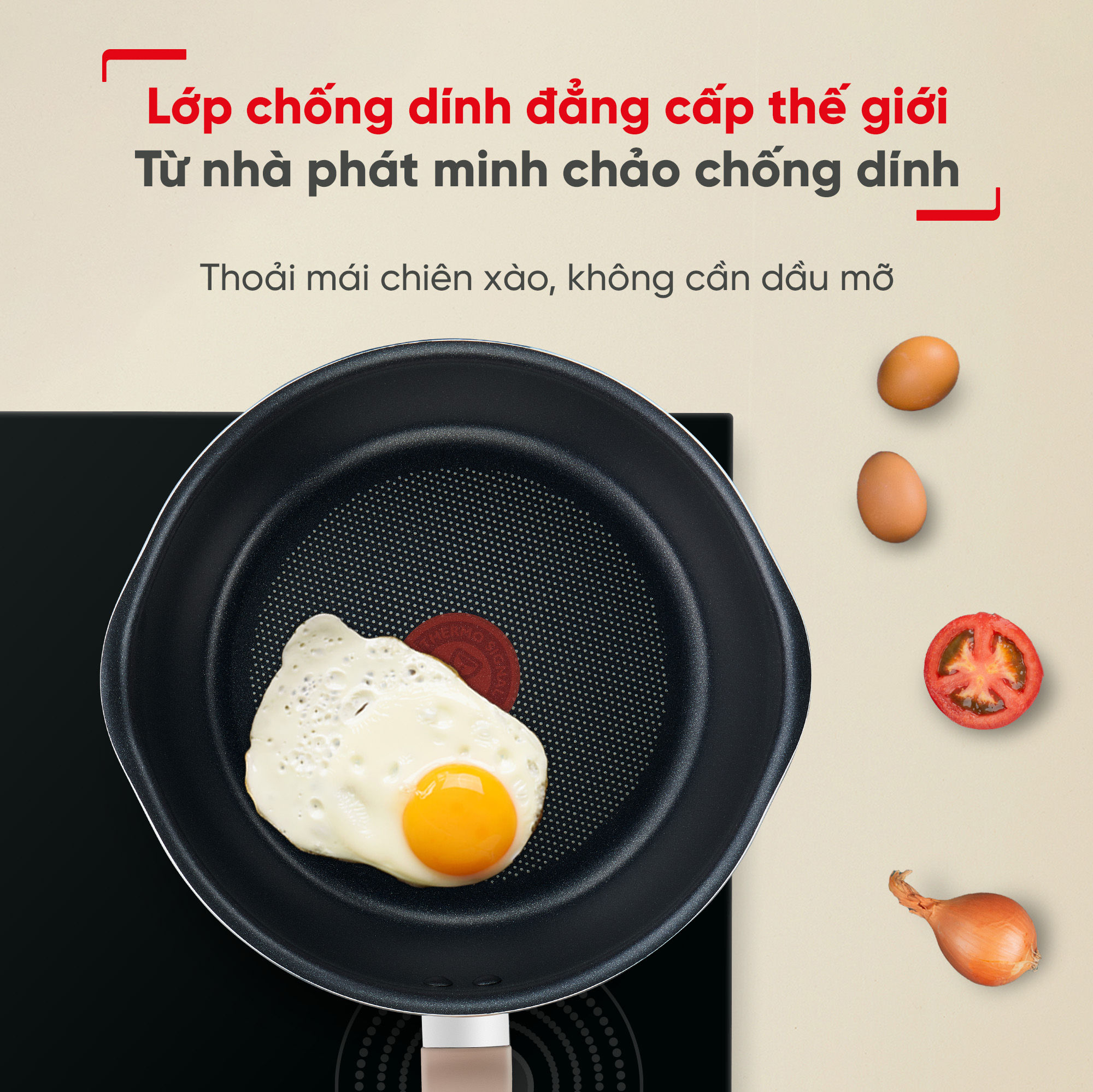 Chảo nồi có nắp chống dính đa năng Tefal One Pick Pot Pan 3 trong 1 - 22cm - Hàng chính hãng