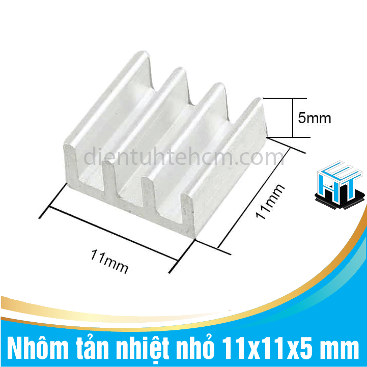 Combo 10 cái Nhôm tản nhiệt nhỏ 11x11x5 mm