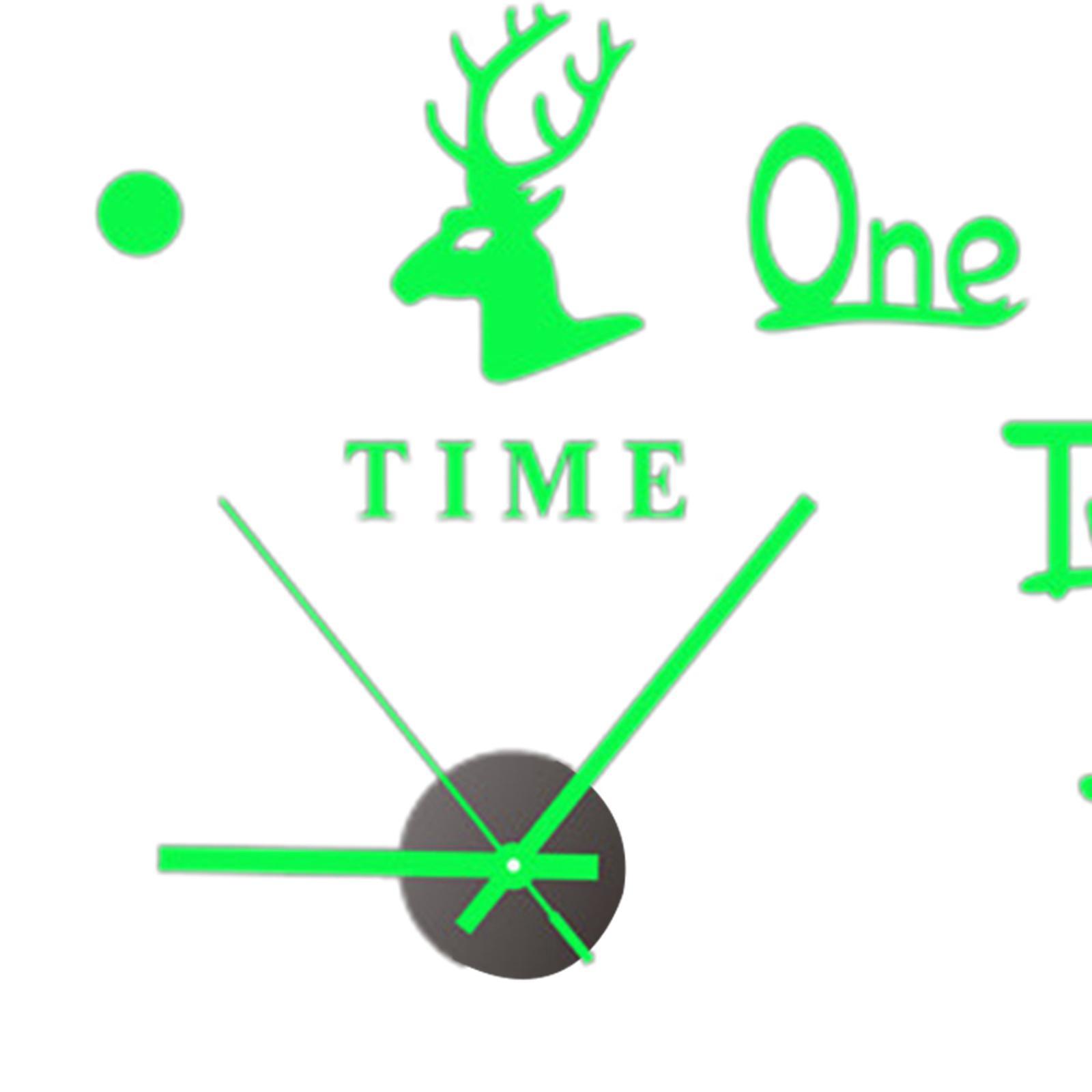 Luminous Wall Clock Sticker DIY Digital Clock Wall Stickers for Office Home