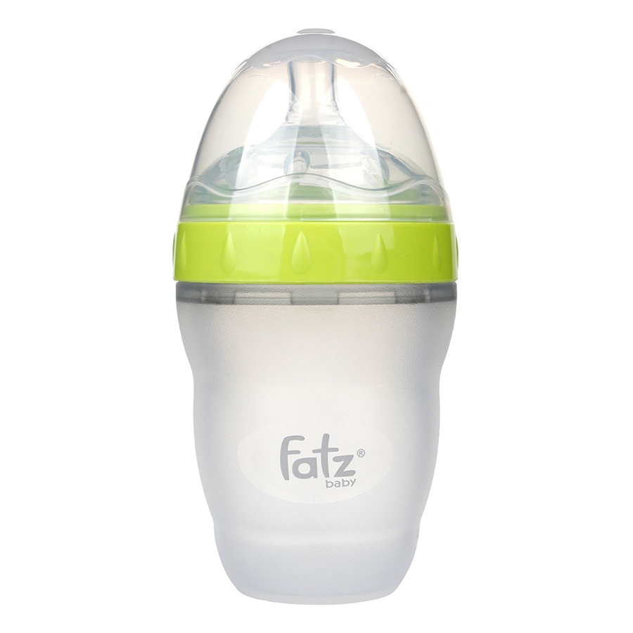 Bình Sữa Silicon Cổ Siêu Rộng 180ml Fatzbaby FB0180C - Màu