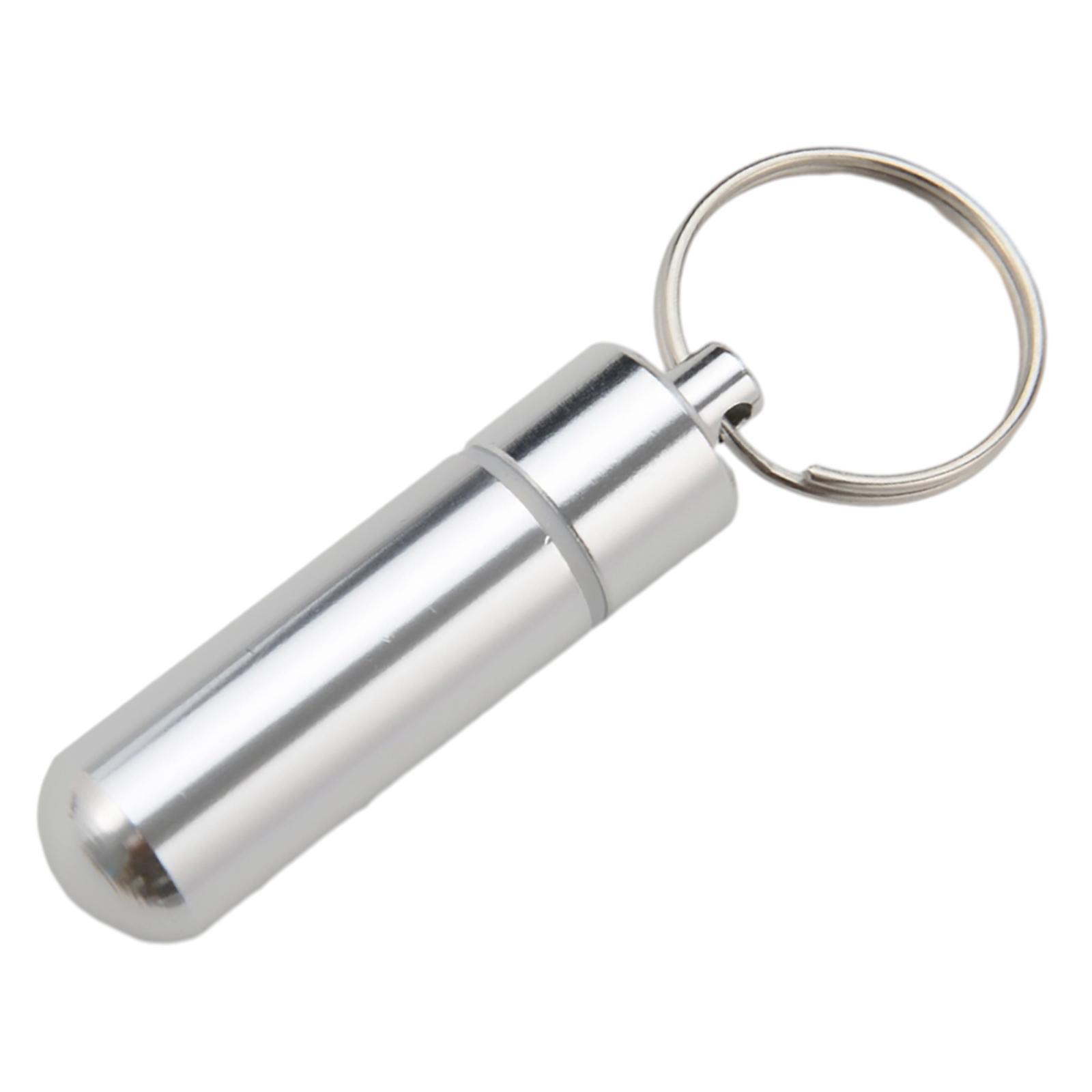 Portable  Case Keychain Storage Bottle Aluminium Alloy for Office Picnic