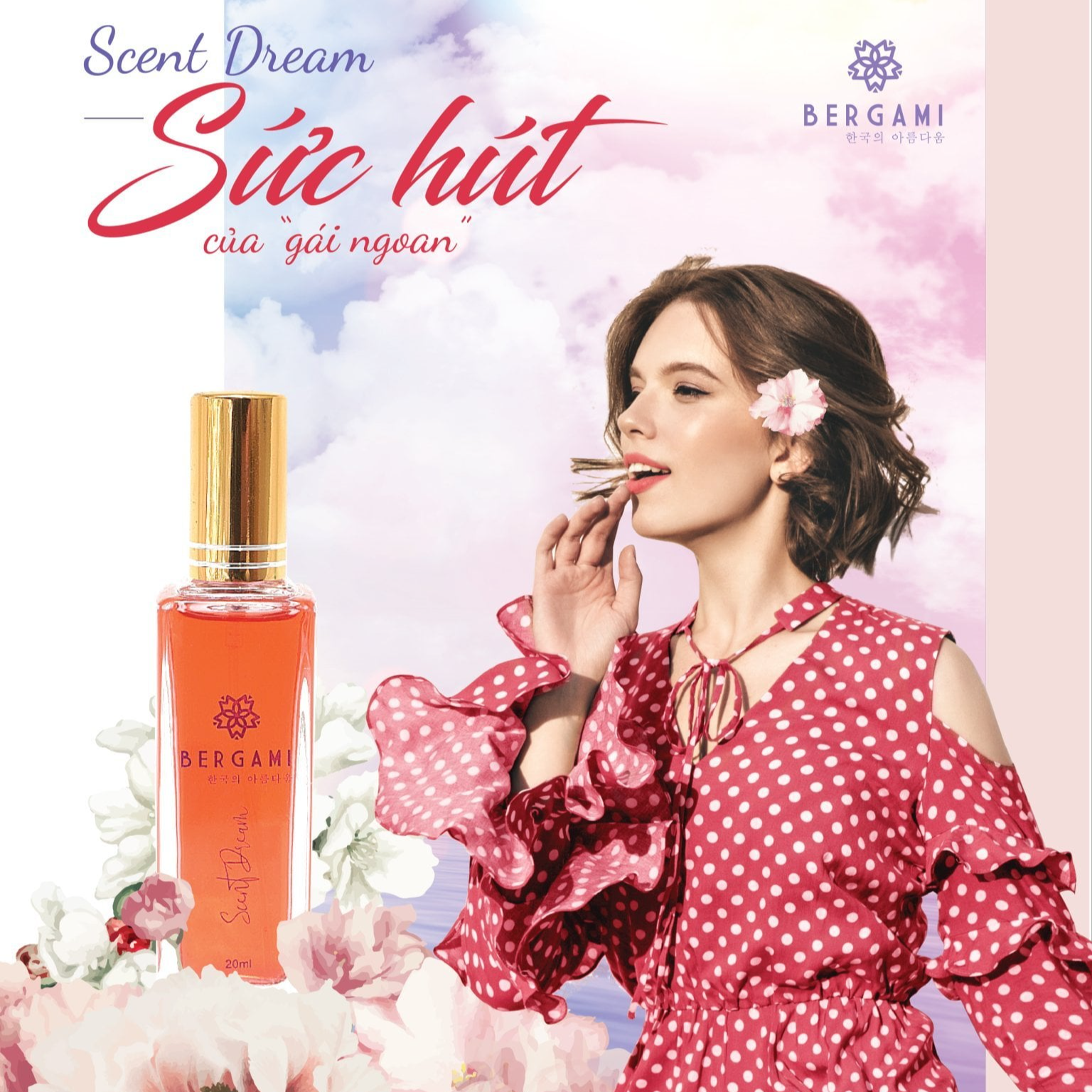 Nước Hoa Nữ BERGAMI Scent Dream- Hương Hoa Cỏ Gỗ Xạ Hương