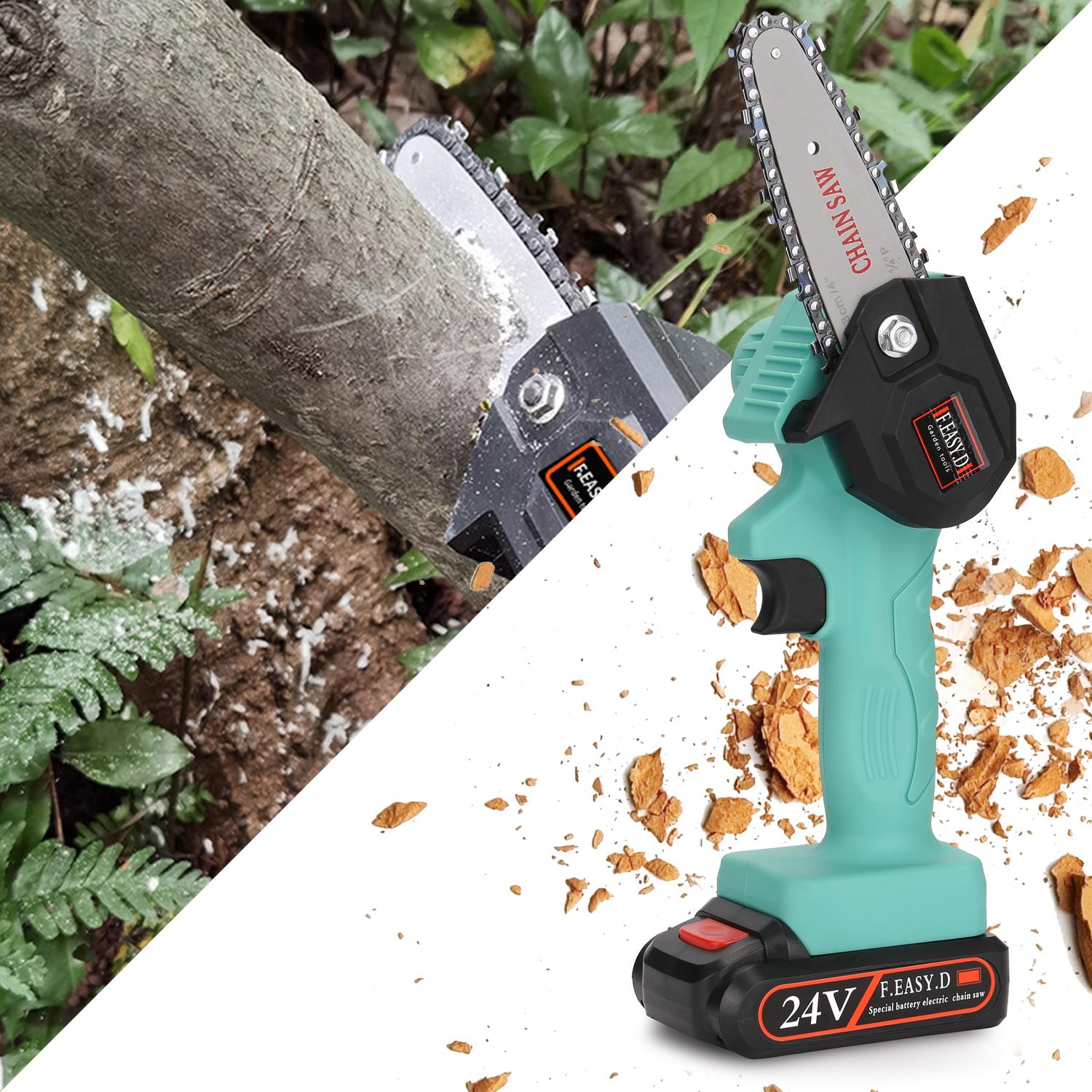 24V Lithium Battery Portable Electric Pruning Saw Rechargeable Small Electric Saws Woodworking One-handed Electric Saw
