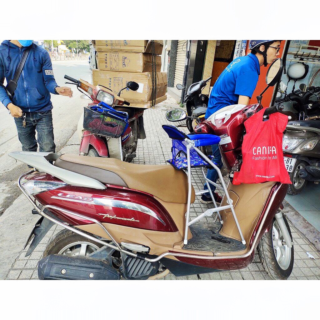 Ghế ngồi xe máy Lead, Scr , Acruzo , Shark, GHẾ GA XẾP SẮT SƠN TĨNH ĐIỆN