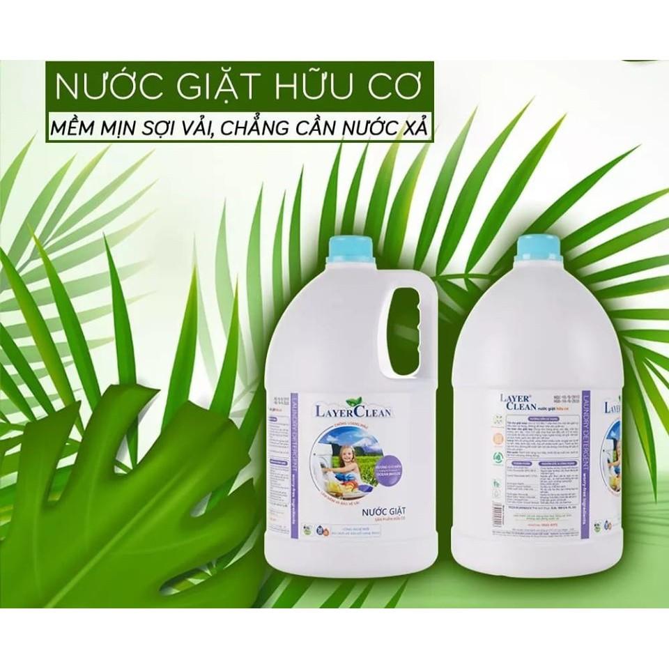 {HÀNG VIỆT NAM} Nước Giặt Hữ Cơ Hương Gió Biển 5L Organic Layer Clean Không Chứa Hóa Chất An Toàn Cho Da