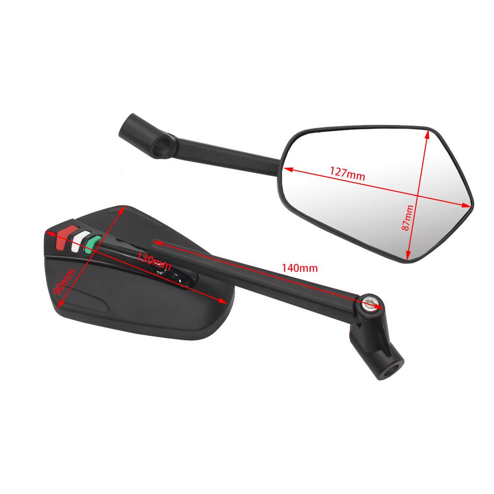 Aluminum Alloy Motorcycle Rearview Reflective Mirrors Rear View Handlebar Mirrors Rearview Mirror for Motorbike