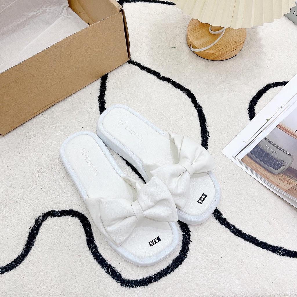 ️Dép quai ngang đính nơ đế đúc cực xịn