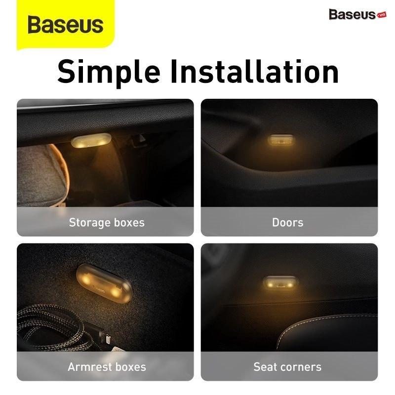 Bộ đèn Led hình con nhộng nhỏ gọn dùng trong xe ô tô, hộc tủ bàn ghế Baseus Capsule Car Interior Lights