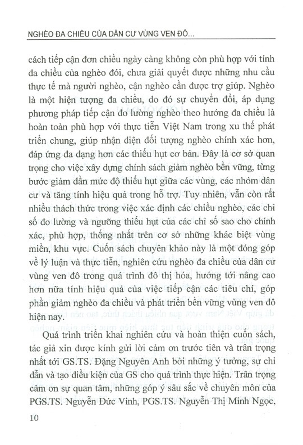 Nghèo Đa Chiều Của Dân Cư Vùng Ven Đô Trong Quá Trình Đô Thị Hóa (Sách Chuyên Khảo)