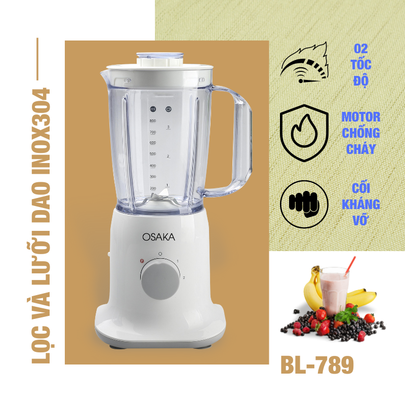 Máy Xay Sinh Tố Đa Năng Cao Cấp Osaka BL789 - Hàng Chính Hãng
