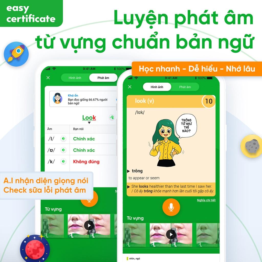 Ứng dụng Easy Class học tiếng Anh từ lớp 1 đến lớp 12 (Gói 1 năm)