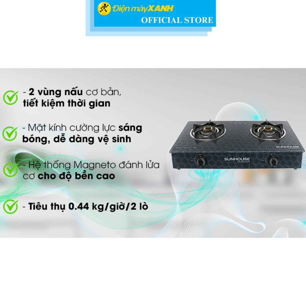 Bếp ga đôi Sunhouse Mama MMBB0787MT - Hàng Chính Hãng