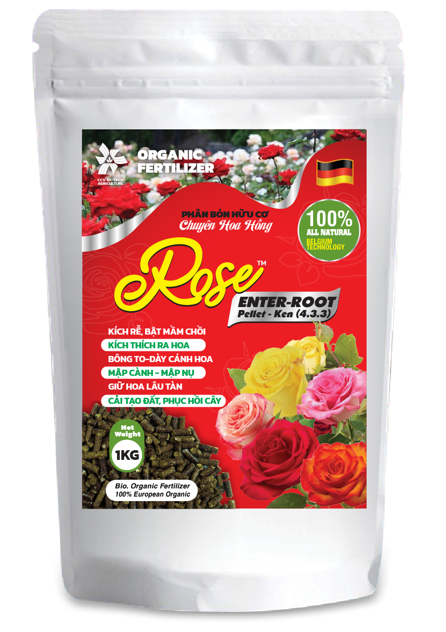 Phân bón hữu cơ Enter-Root 4.3.3 - Chuyên Hoa Hồng | nhập khẩu Bỉ (1kg)