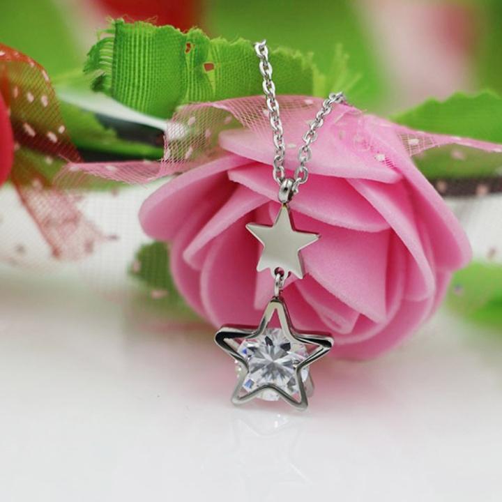 Dây chuyền nữ titan thời trang mặt hình ngôi sao thép không gỉ trangsucpt có 3 màu sắc DCNUT81