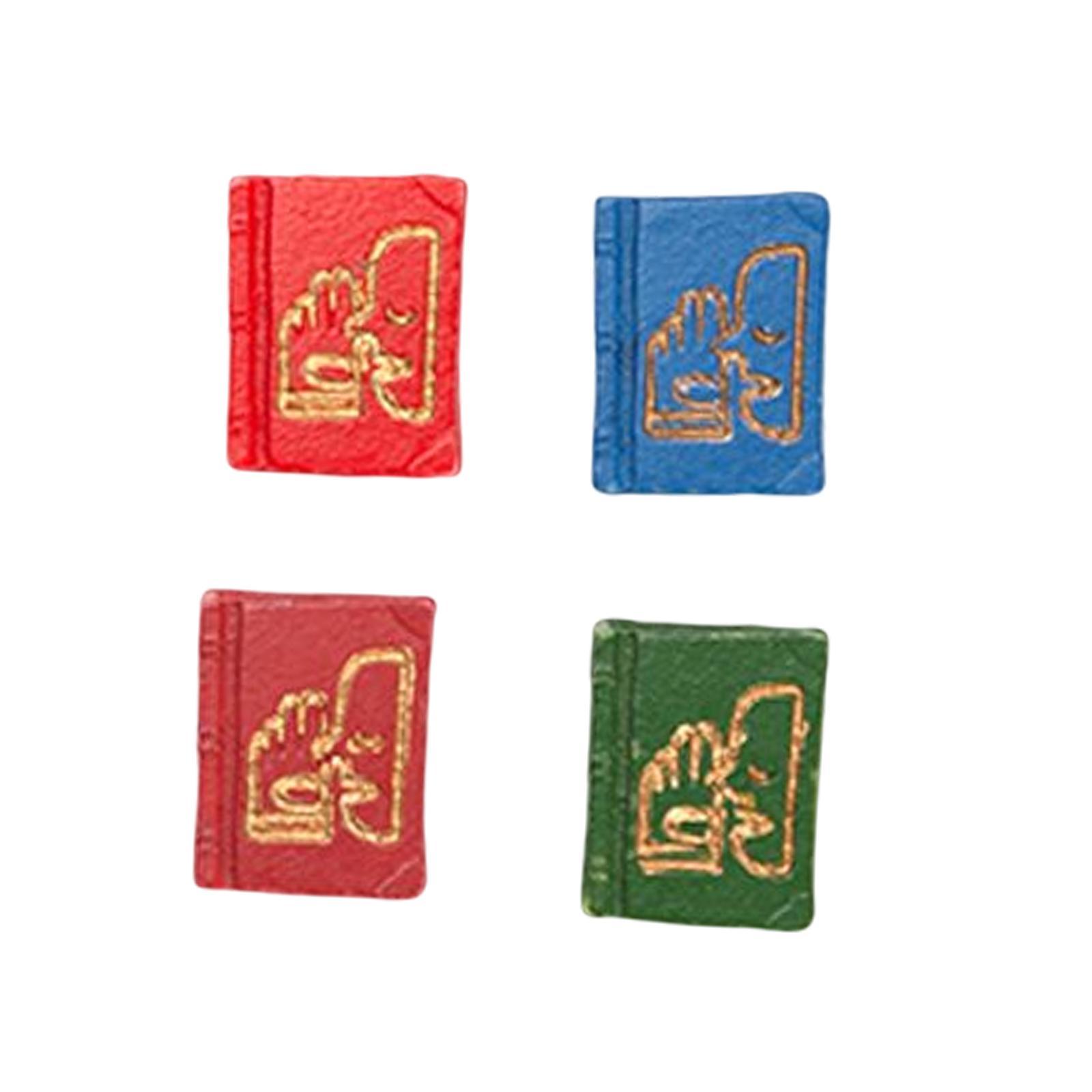 4Pcs mini Pocket Book Miniature Model for Landscape Decorations