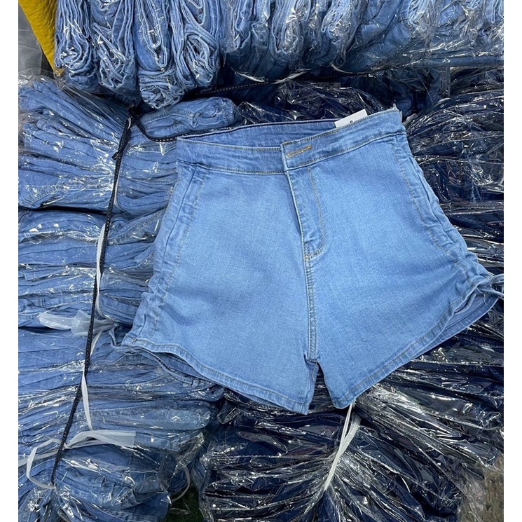 Quần shorts Jeans nữ kiểu rút dây 2 bên đùi cá tính