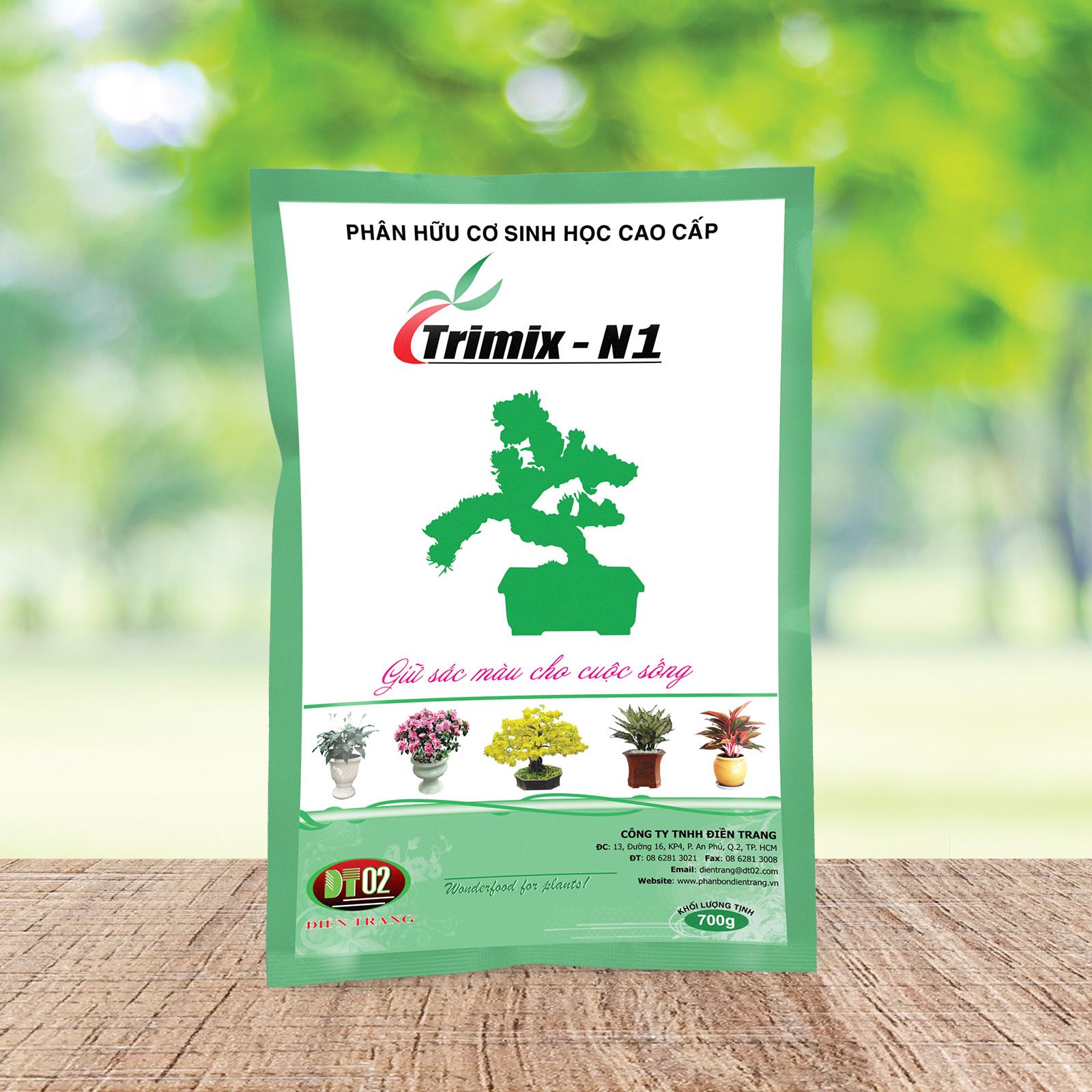 Combo 3 gói Phân Hữu cơ Trimix N1- 700g + 3hũ Phân Trimix DT Siêu Ra Rễ 120g