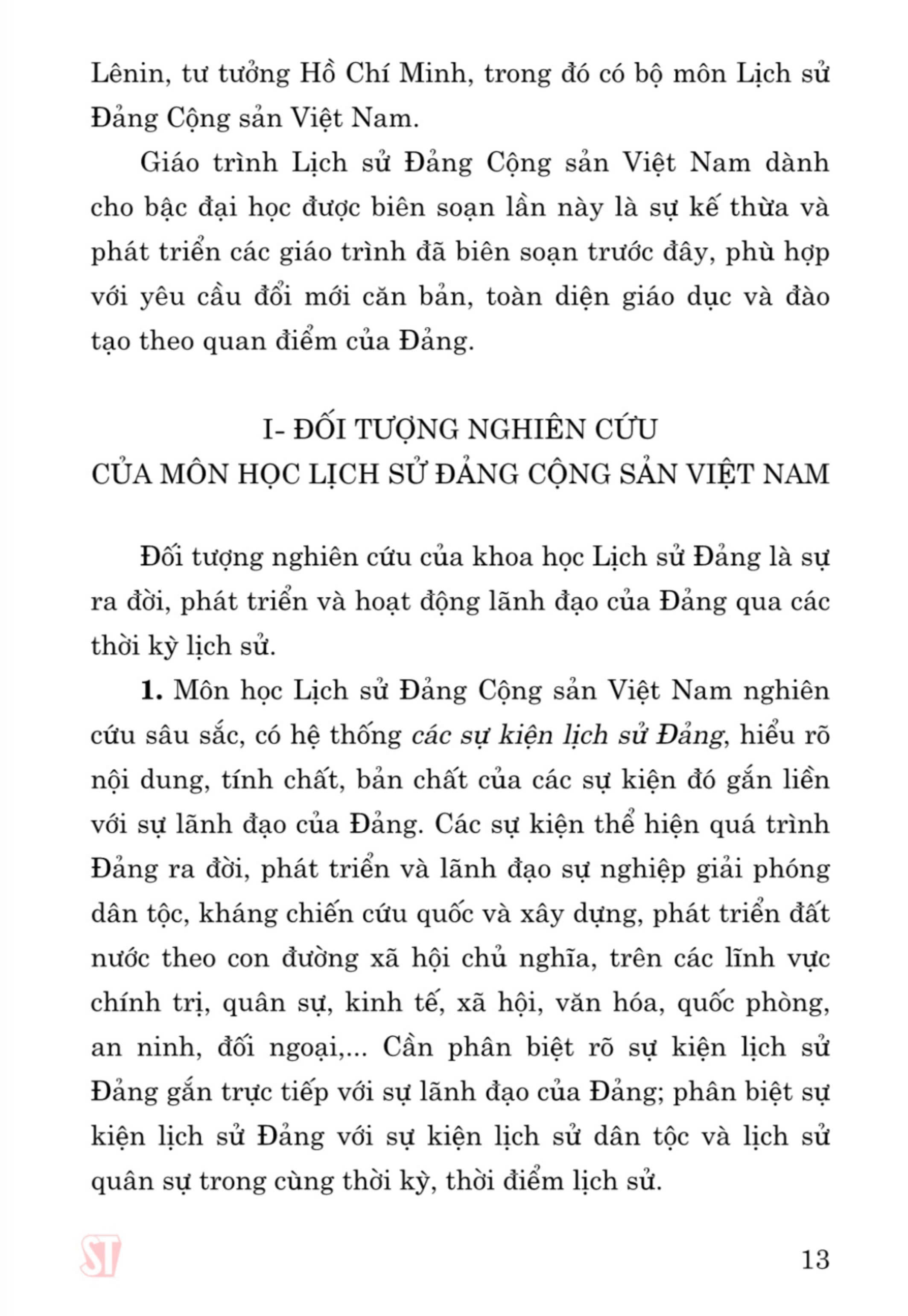 Giáo trình Lịch sử Đảng Cộng sản Việt Nam (Dành cho bậc đại học hệ không chuyên lý luận chính trị)- bản in năm 2024